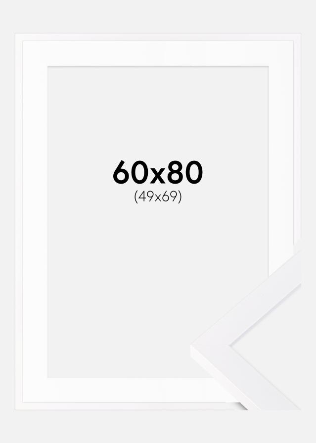 Cadre Selection Blanc 60x80 cm - Passe-partout Blanc 50x70 cm