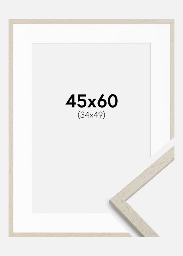 Cadre Edsbyn Sand 45x60 cm - Passe-partout Blanc 35x50 cm