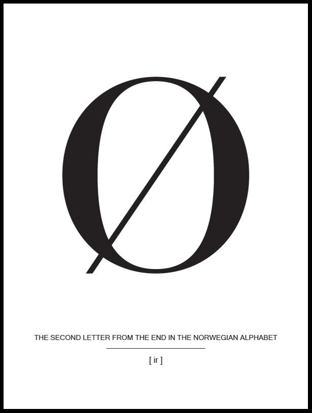 Letter Ø Norway Poster