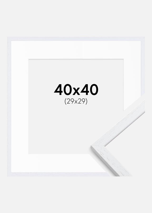 Cadre Edsbyn Warm White 40x40 cm - Passe-partout Blanc 30x30 cm
