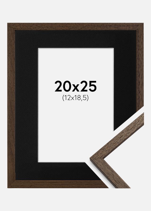 Cadre Edsbyn Noyer 20x25 cm - Passe-partout Noir 13x19,5 cm