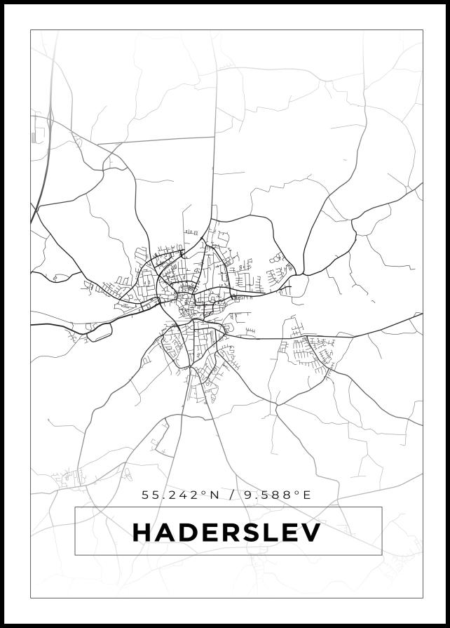 Map - Haderslev - White