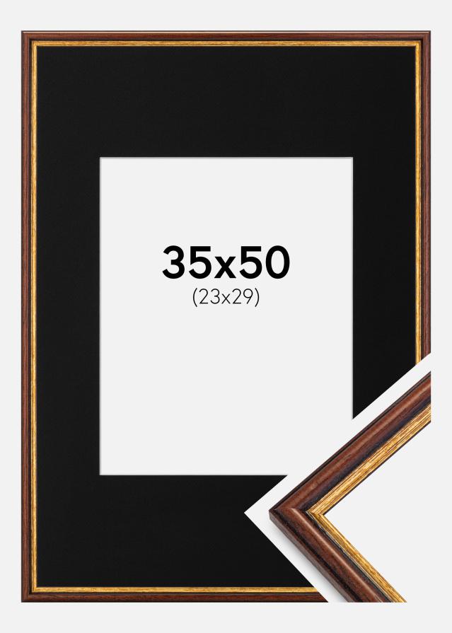 Cadre Horndal Marron 35x50 cm - Passe-partout Noir 24x30 cm