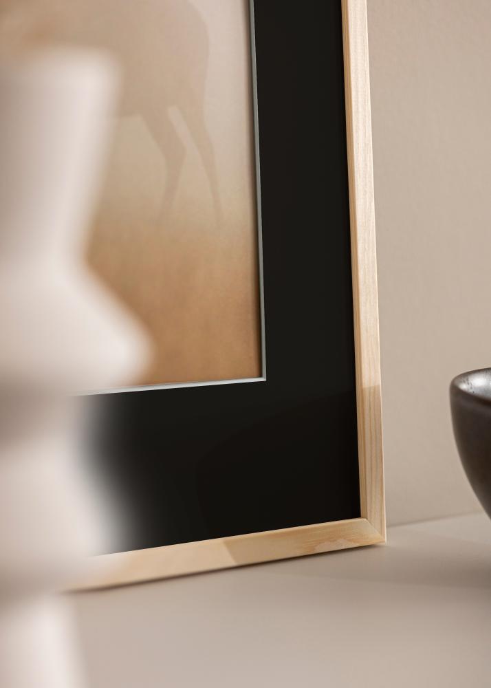 Cadre Galant Pin 30x30 cm - Passe-partout Noir 8x8 pouces