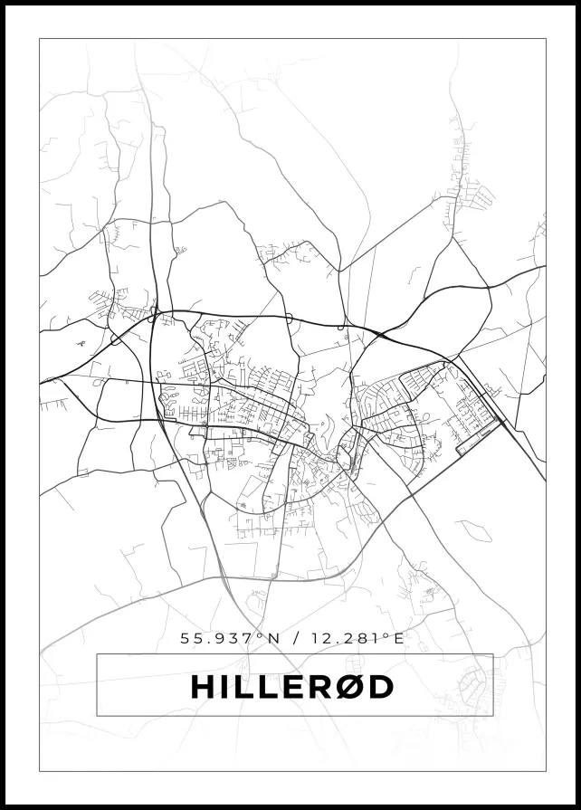 Map - Hillerød - White