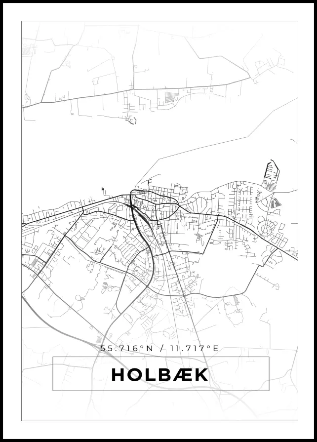 Map - Holbæk - White