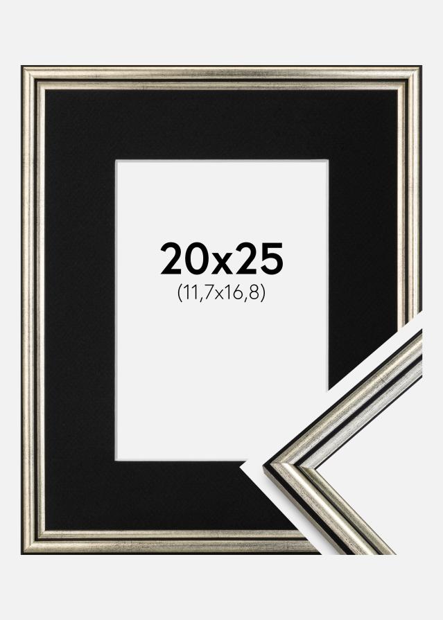 Cadre Horndal Argent 20x25 cm - Passe-partout Noir 5x7 pouces