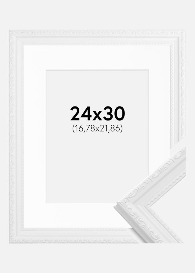 Cadre Abisko Blanc 24x30 cm - Passe-partout Blanc 7x9 pouces