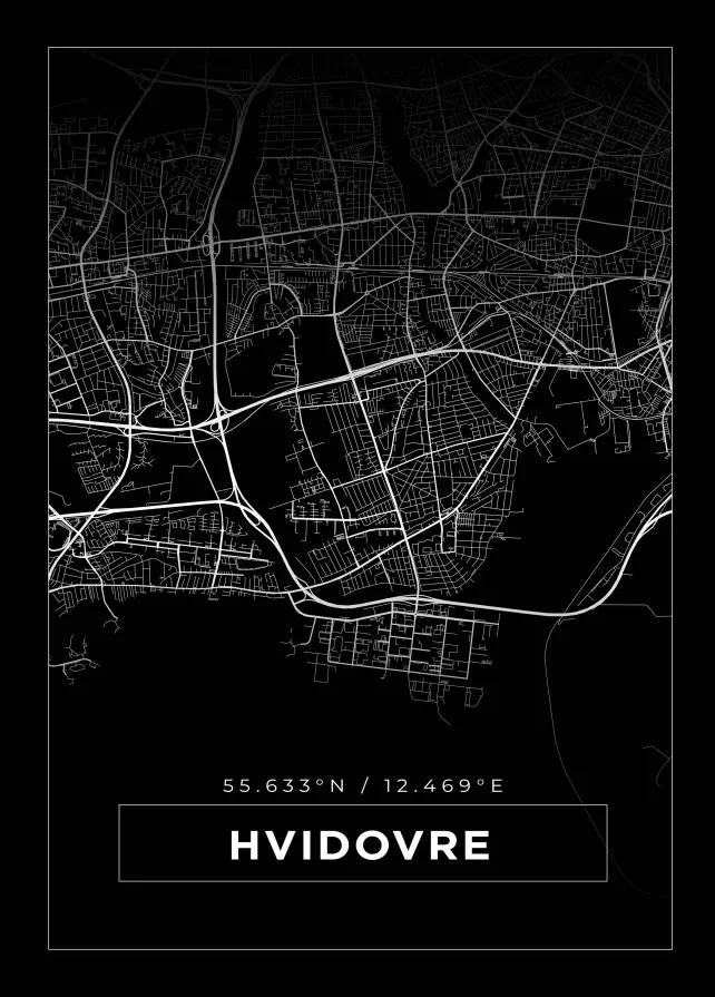 Map - Hvidovre - Black