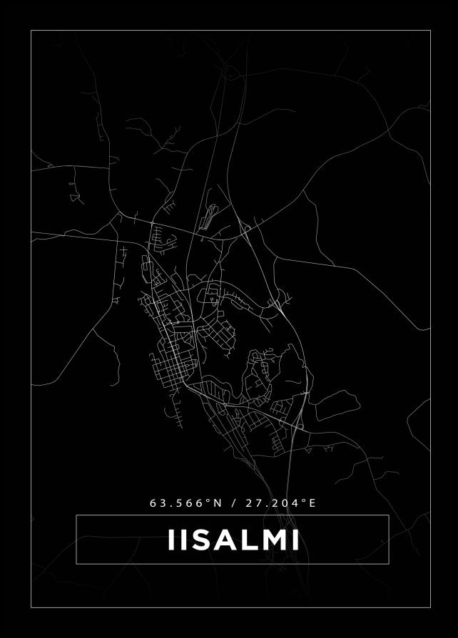 Map - Iisalmi - Black