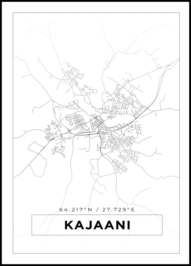 Map - Kajaani - White