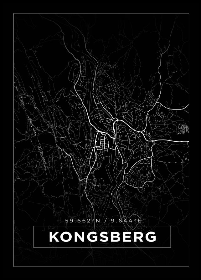 Map - Kongsberg - Black