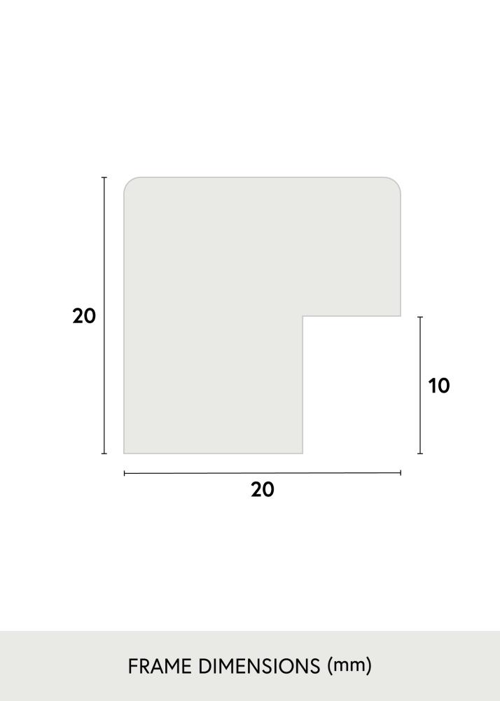 Blocky Argent 85x115 cm - Passe-partout Blanc 70x100 cm