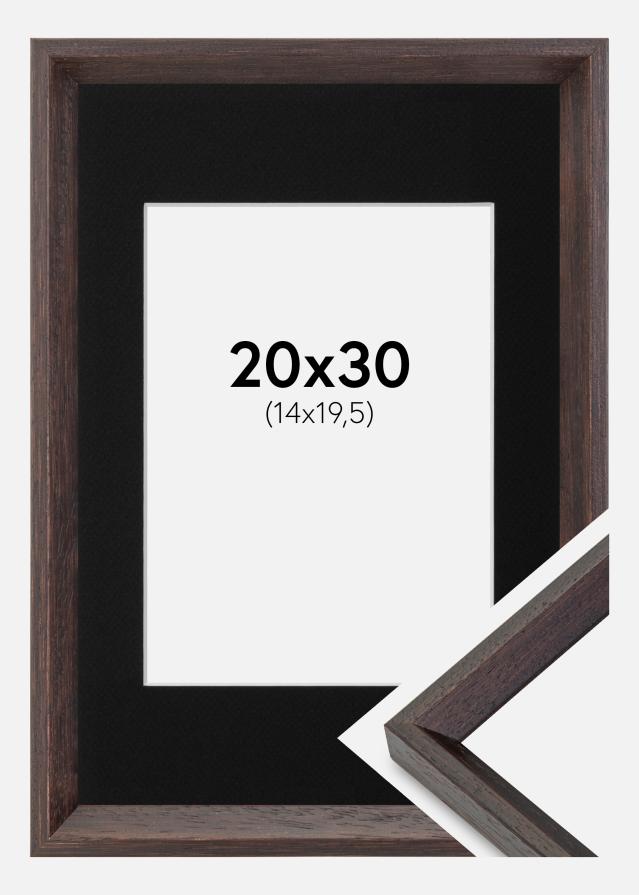 Cadre Globe Expresso 20x30 cm - Passe-partout Noir 15x21 cm (A5)