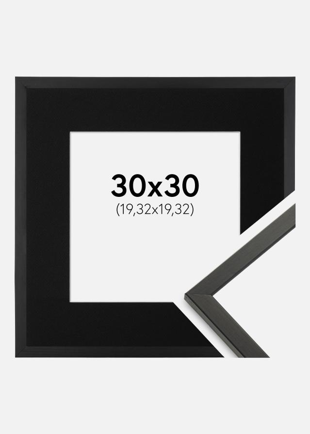 Cadre Galant Noir 30x30 cm - Passe-partout Noir 8x8 pouces