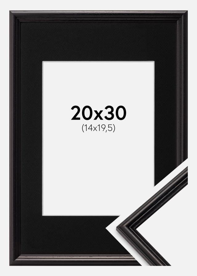 Cadre Horndal Noir 20x30 cm - Passe-partout Noir 15x21 cm (A5)