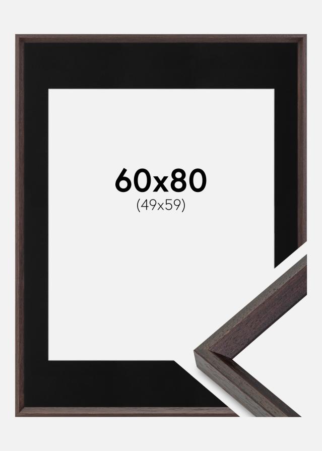 Cadre Globe Expresso 60x80 cm - Passe-partout Noir 50x60 cm