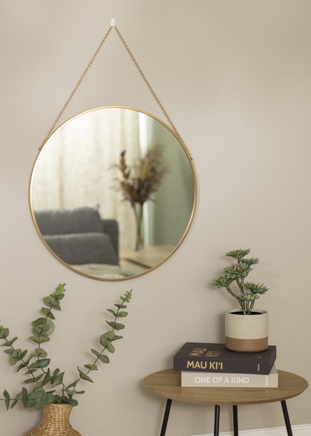 Miroir rond Modern Deep Or 61 cm Ø