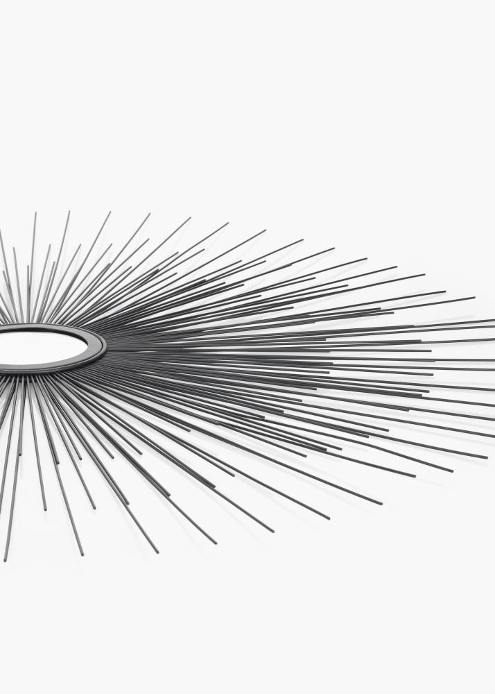 KAILA Miroir rond Sunrays - Noir diamètre 80 cm