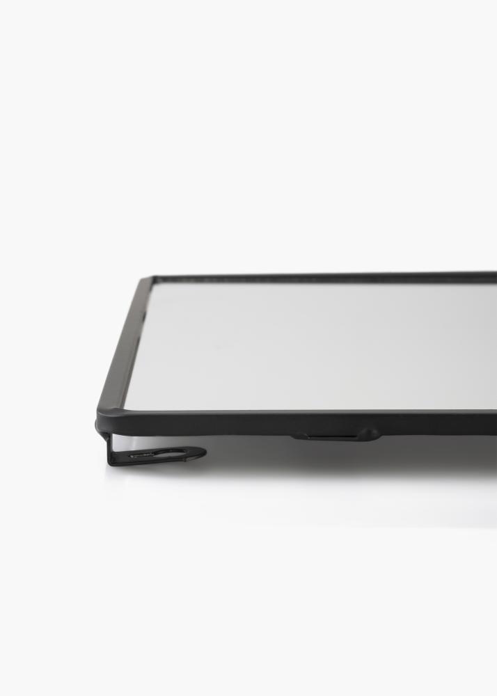 KAILA Miroir avec étagère - Noir 31x60 cm