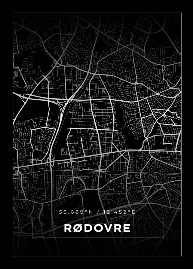 Map - Rødovre - Black