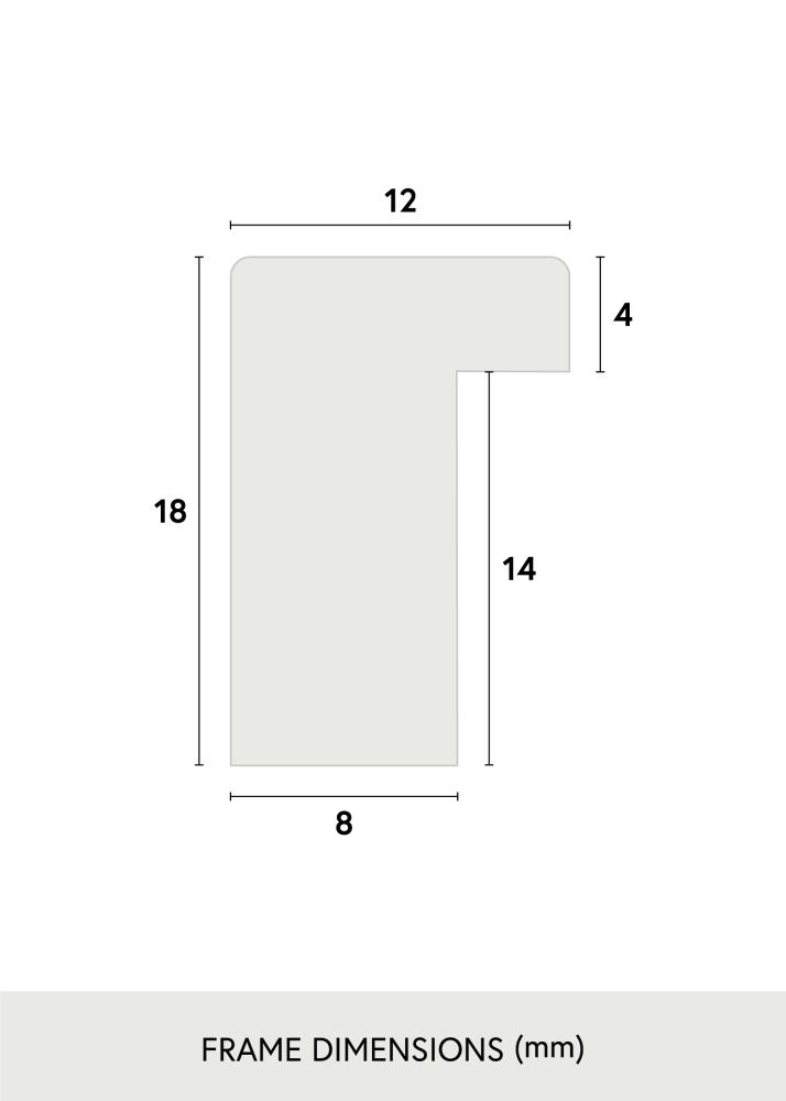 Cadre Oslo Blanc 70x70 cm - Passe-partout Noir 60x60 cm