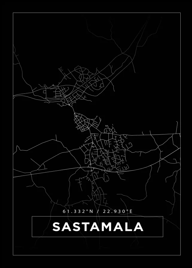 Map - Sastamala - Black