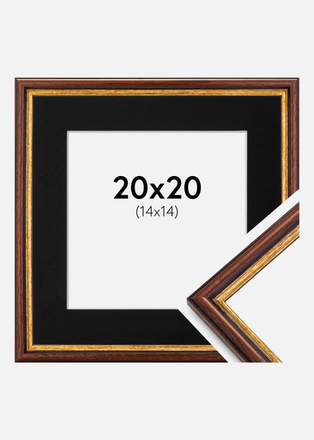 Cadre Horndal Marron 20x20 cm - Passe-partout Noir 15x15 cm