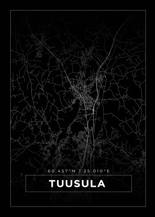 Map - Tuusula - Black