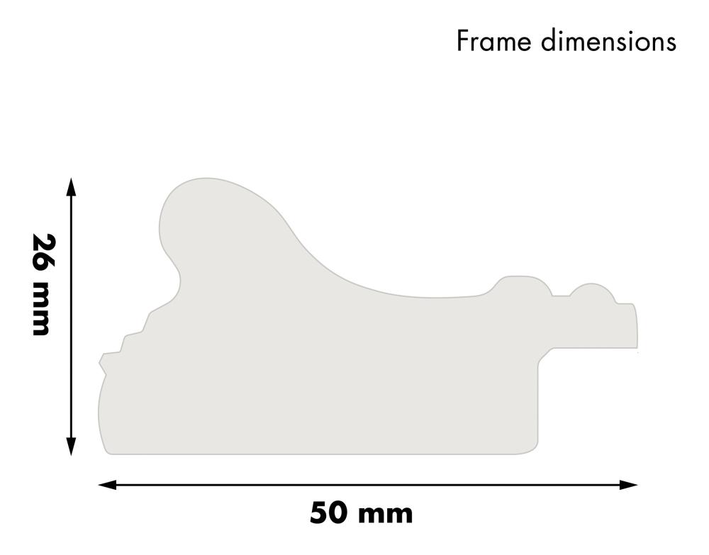 Cadre Rococo Or 15x20 cm - Passe-partout Blanc 4x5 pouces