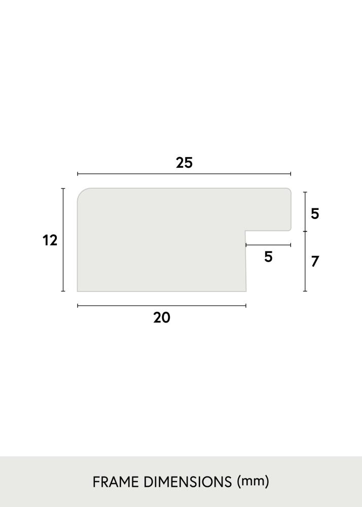 Cadre Trendline Noir 40x50 cm - Passe-partout Blanc 30x40 cm