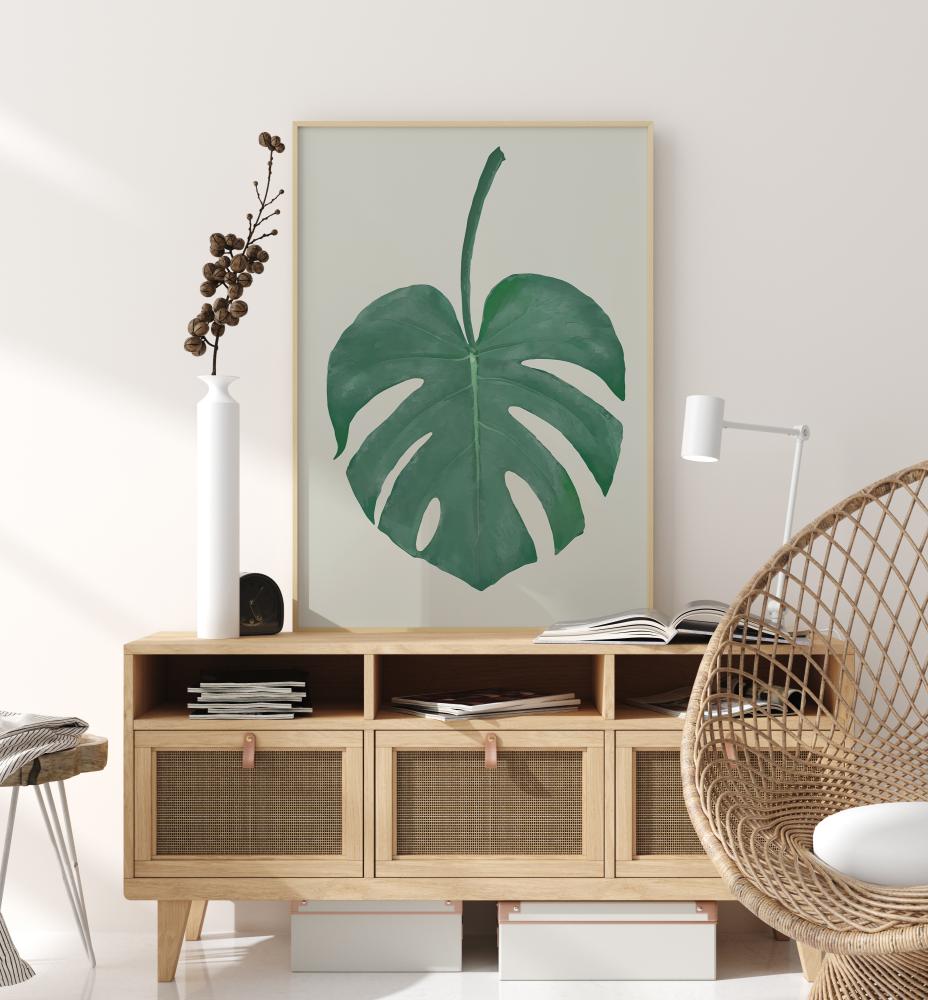 Monstera Aqua Poster