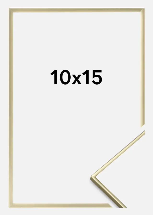 Cadre Métal Lisse Or 10x15 cm