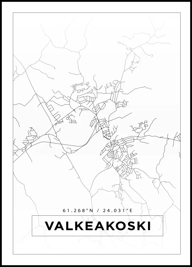Map - Valkeakoski - White