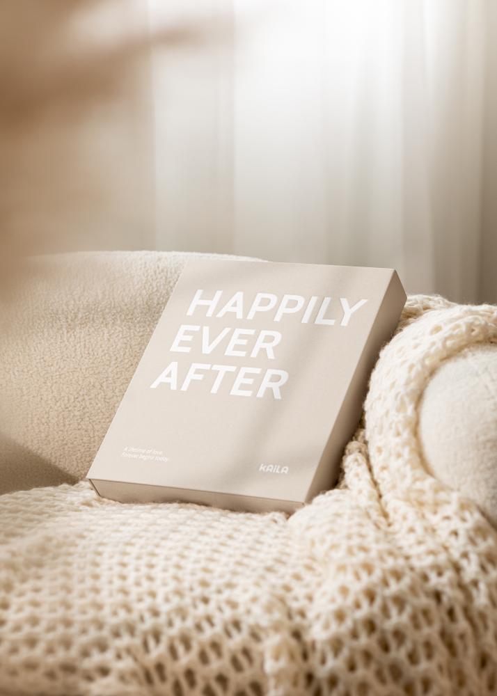 KAILA HAPPILY EVER AFTER Creme - Coffee Table Photo Album (60 Pages Noires)