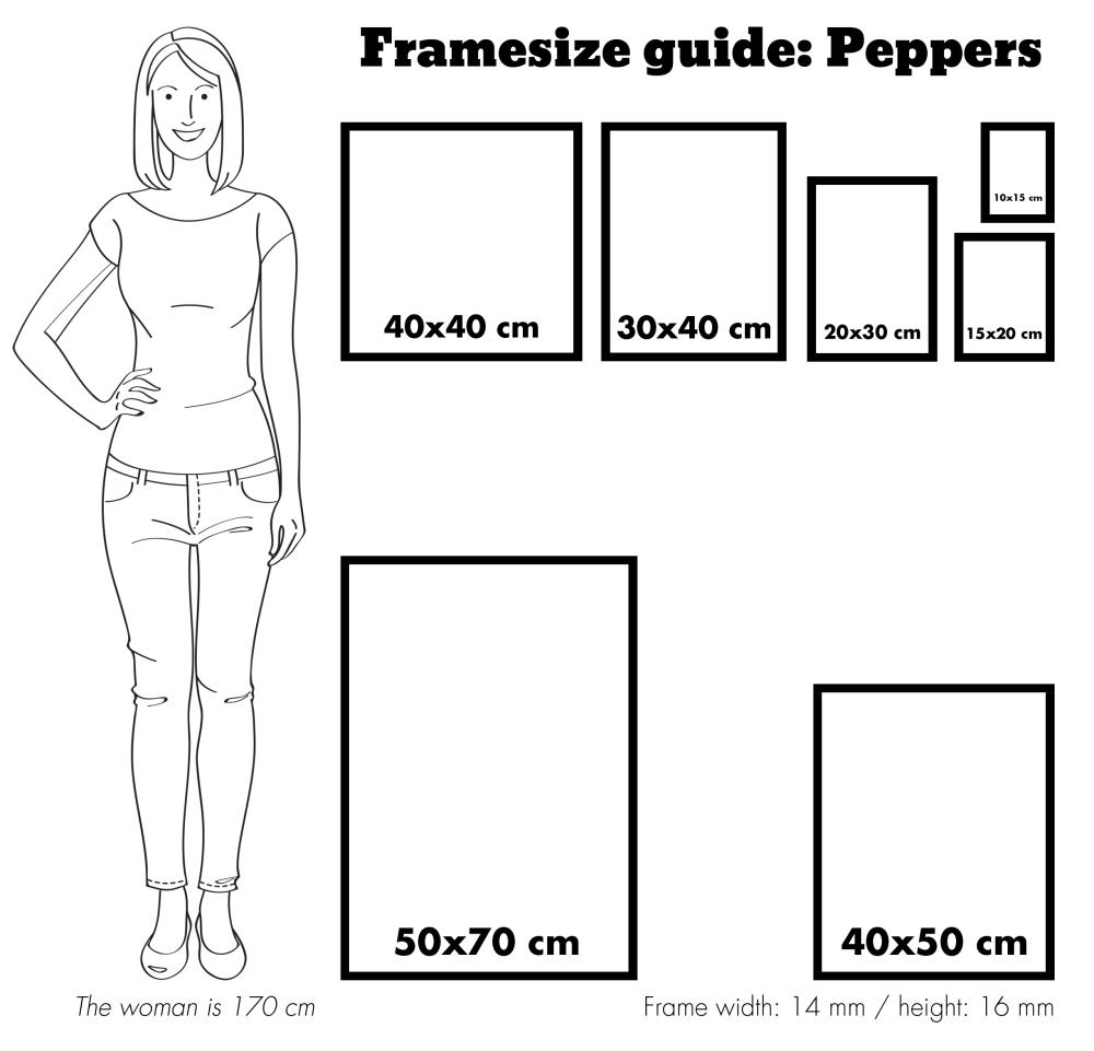 Cadre Peppers Acajou 40x50 cm