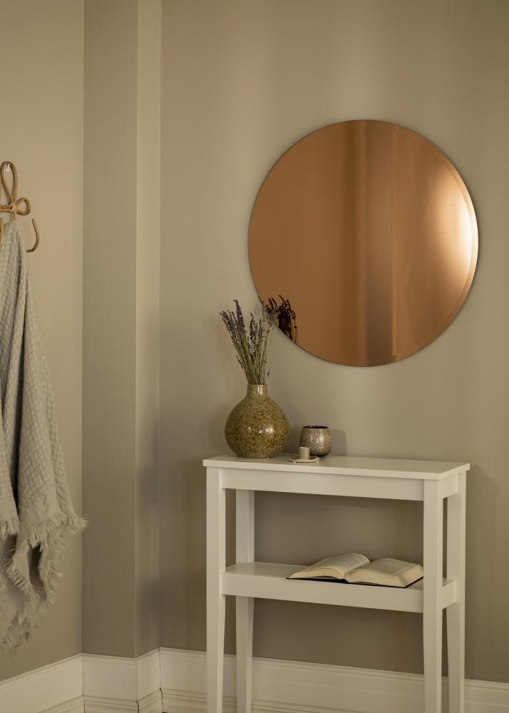 KAILA Miroir rond Rose Gold Deluxe diamètre 70 cm