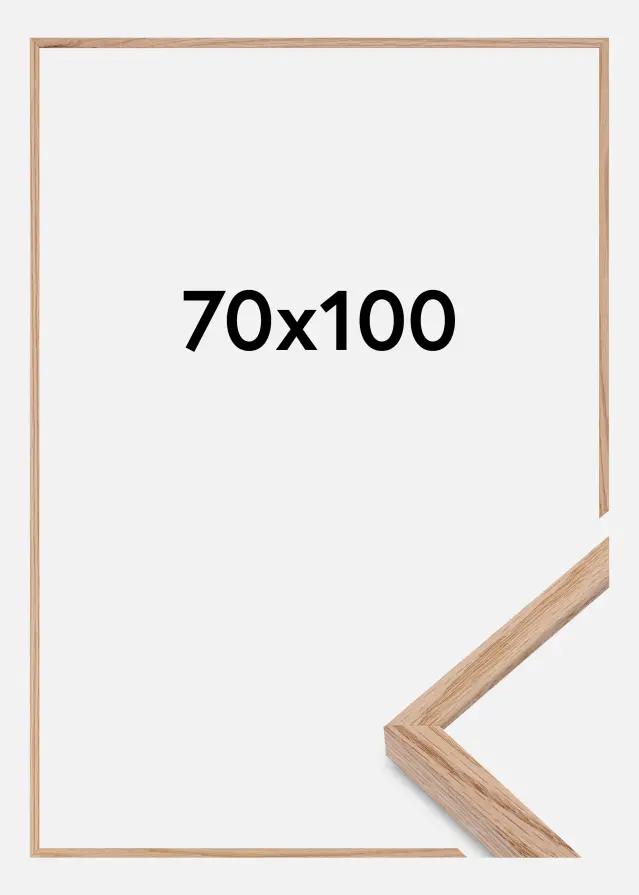 Cadre E-Line Wide Verre acrylique Chêne 70x100 cm