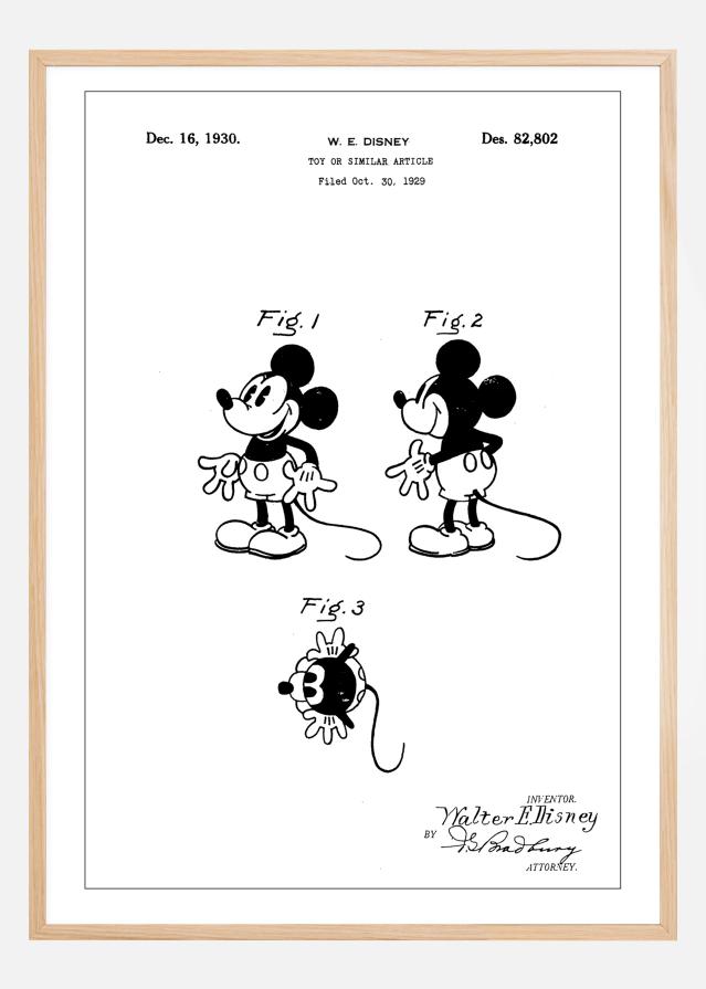 Patent Print - Toy Walt Disney - White Poster