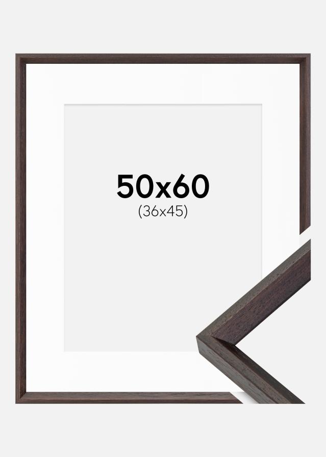 Cadre Globe Expresso 50x60 cm - Passe-partout Blanc 37x46 cm