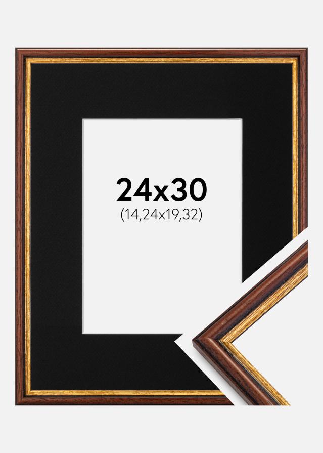 Cadre Horndal Marron 24x30 cm - Passe-partout Noir 6x8 pouces