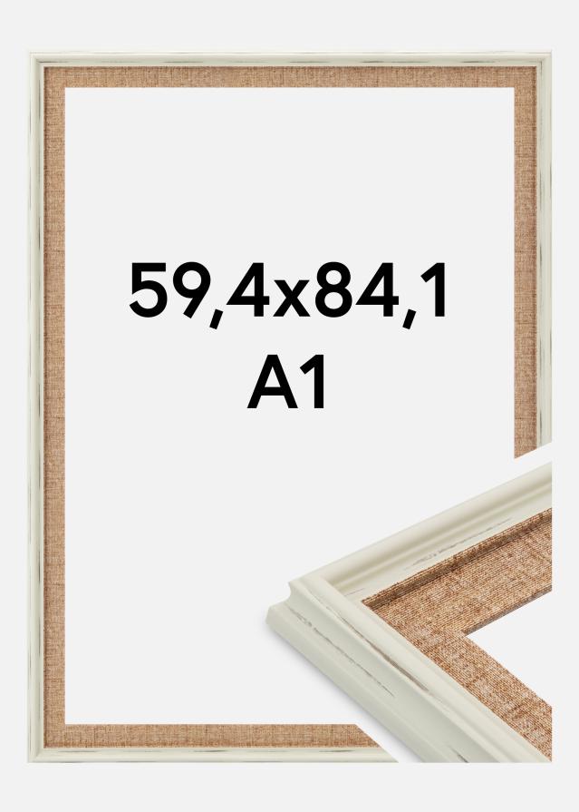 Cadre Sandweave Verre Acrylique Blanc 59,4x84 cm (A1)