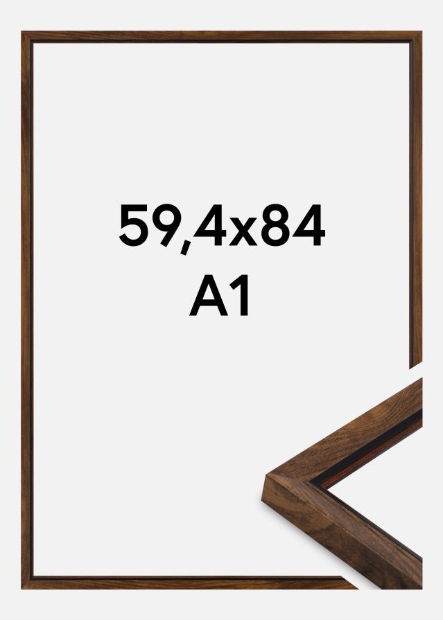 Cadre Obsidian Verre Acrylique Noyer 59,4x84 cm (A1)