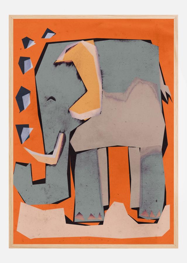 Happy Elephant Poster