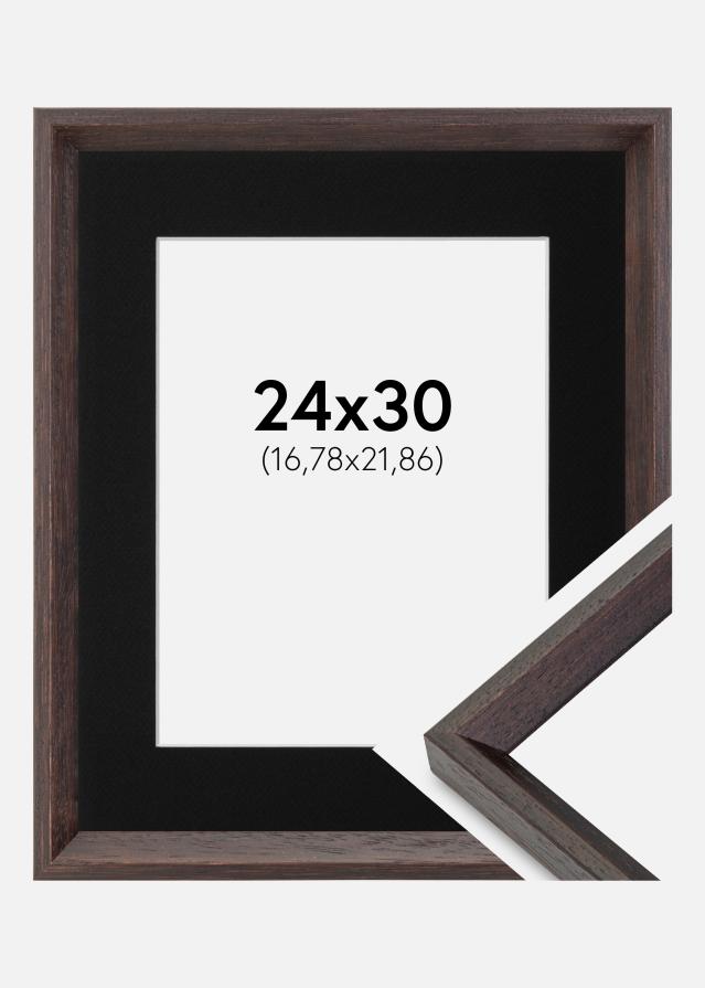 Cadre Globe Expresso 24x30 cm - Passe-partout Noir 7x9 pouces