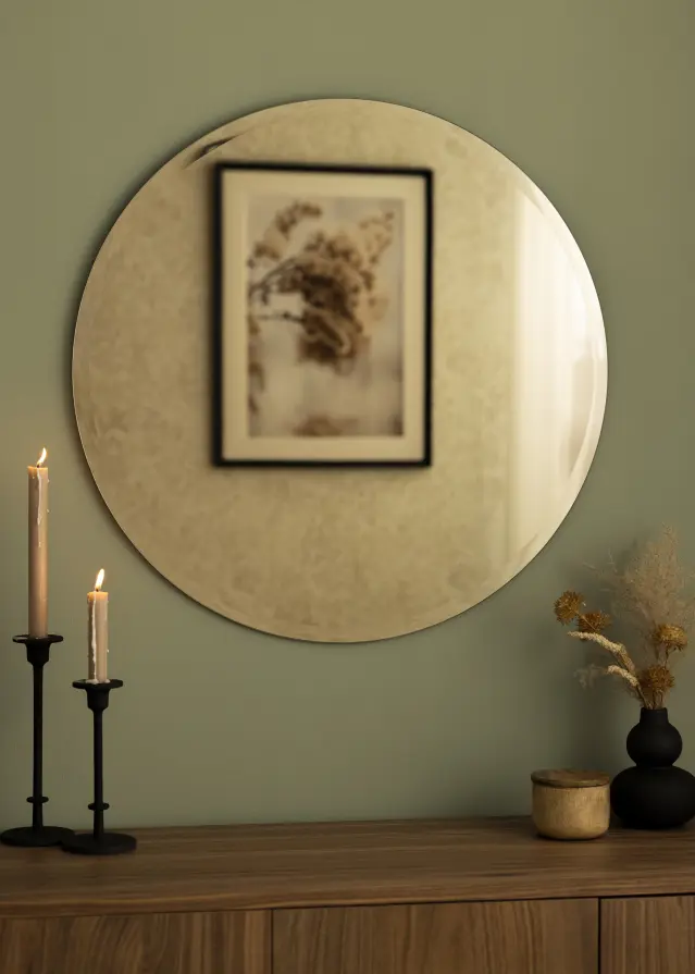 KAILA Miroir rond Dark Bronze Deluxe diamètre 70 cm