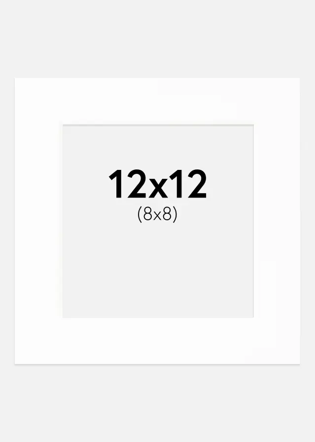 Passe-partout Canson Blanc (noyau blanc) 12x12 cm (8x8)