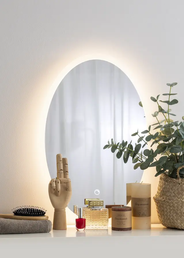 KAILA Miroir Oval LED 40x60 cm