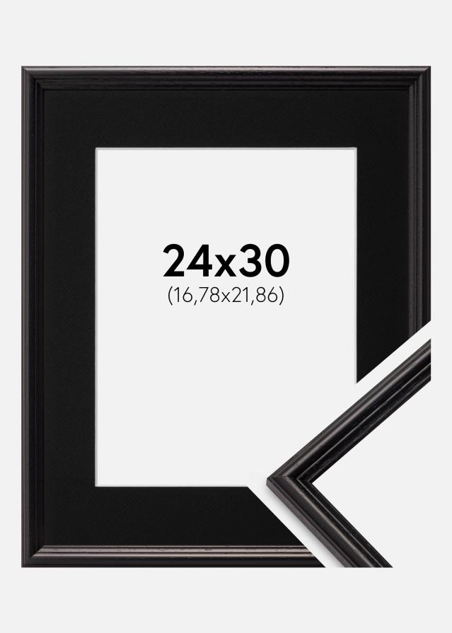 Cadre Horndal Noir 24x30 cm - Passe-partout Noir 7x9 pouces