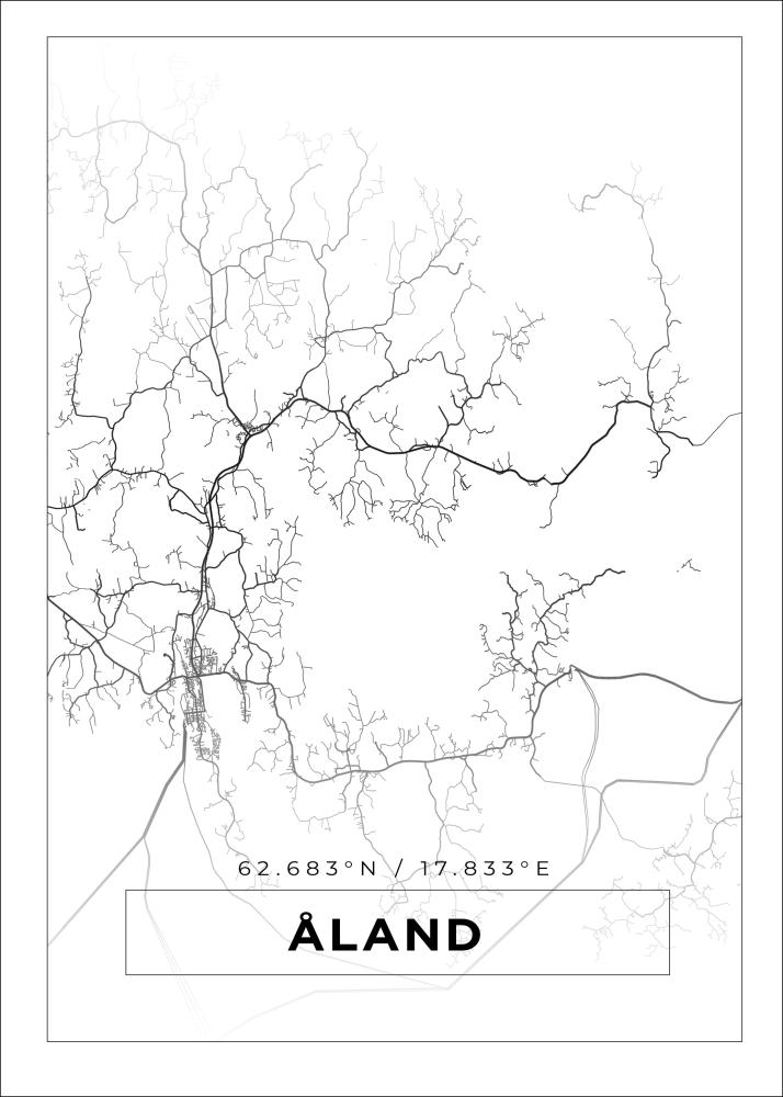 Map - Åland - White